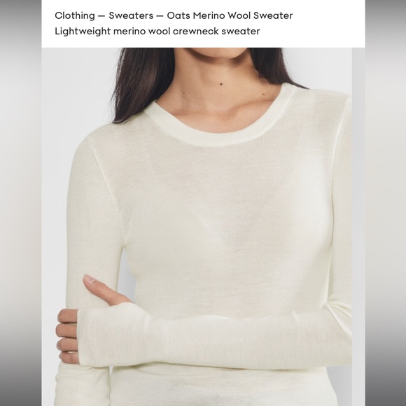 Wilfred Aritzia Oats Merino Wool Sweater sz M - Picture 3 of 7
